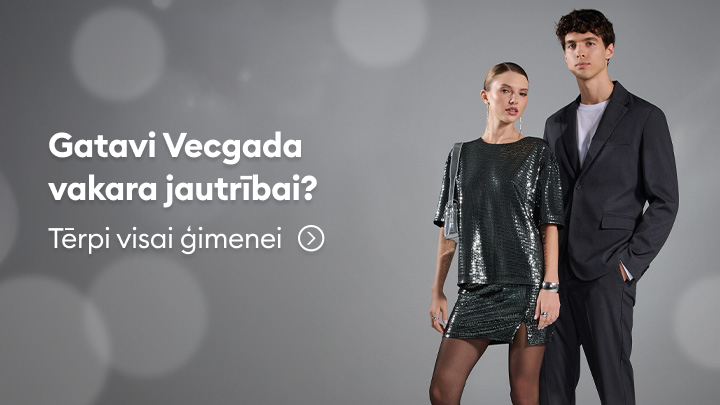 Gatavi Vecgada vakara jautrībai? Piedāvājam elegantus un modernus tērpus visai ģimenei, lai gada pēdējais vakars kļūtu īpaši svinīgs un stilīgs. Apskatiet piedāvājumu un izvēlieties sev piemērotu apģērbu svinībām! banner
