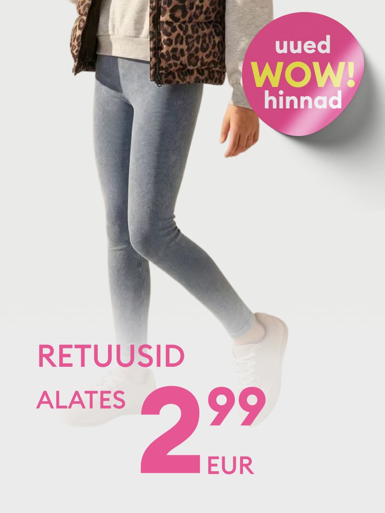 Reklaam, mis tutvustab naiste retuuside sooduspakkumist, rõhutades kampaaniahindu ja eriti madalat alghinda.