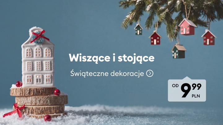 Oferta świątecznych dekoracji wiszących i stojących do domu, dostępnych od 9,99 PLN