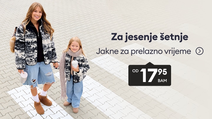 Jakne za prelazno vrijeme za žene i djevojčice, idealne za jesenje šetnje i svakodnevne aktivnosti.