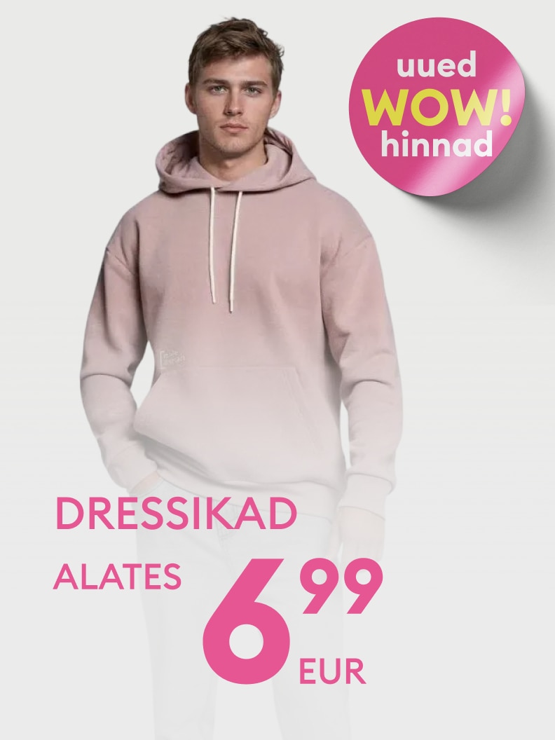 Uued soodsad hinnad dressipluusidele! Dressikad alates hinnaga 6,99 eurot. Avasta võimalus uuendada oma garderoobi taskukohase hinnaga.