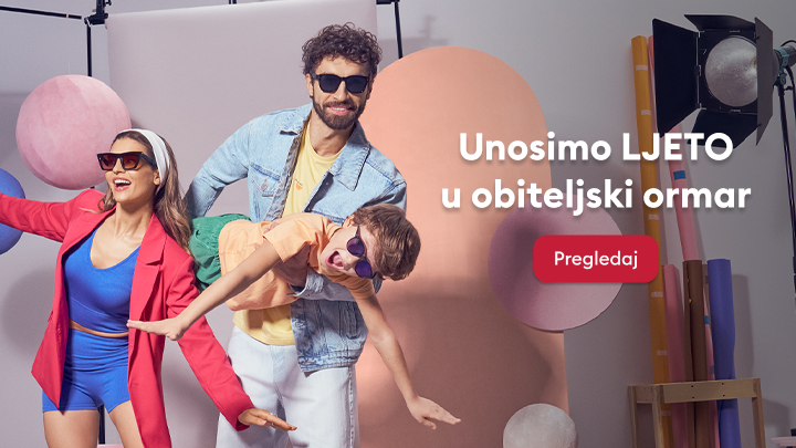 Promocija ljetne kolekcije za cijelu obitelj, naglašava razigranu i udobnu odjeću te potiče istraživanje ponude za osvježenje obiteljskog ormara.