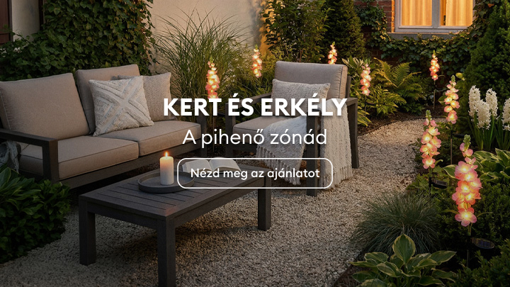 Kerti és erkélyes pihenéshez készült berendezések és hangulatteremtő megoldások bemutatása, amelyek nyugodt, otthoni kikapcsolódást és inspirációt kínálnak.