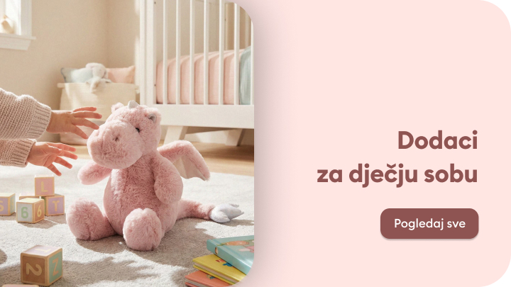 Promocija dodataka za dječiju sobu, naglašava igračke i opremu koji stvaraju ugodan i siguran prostor za djecu.