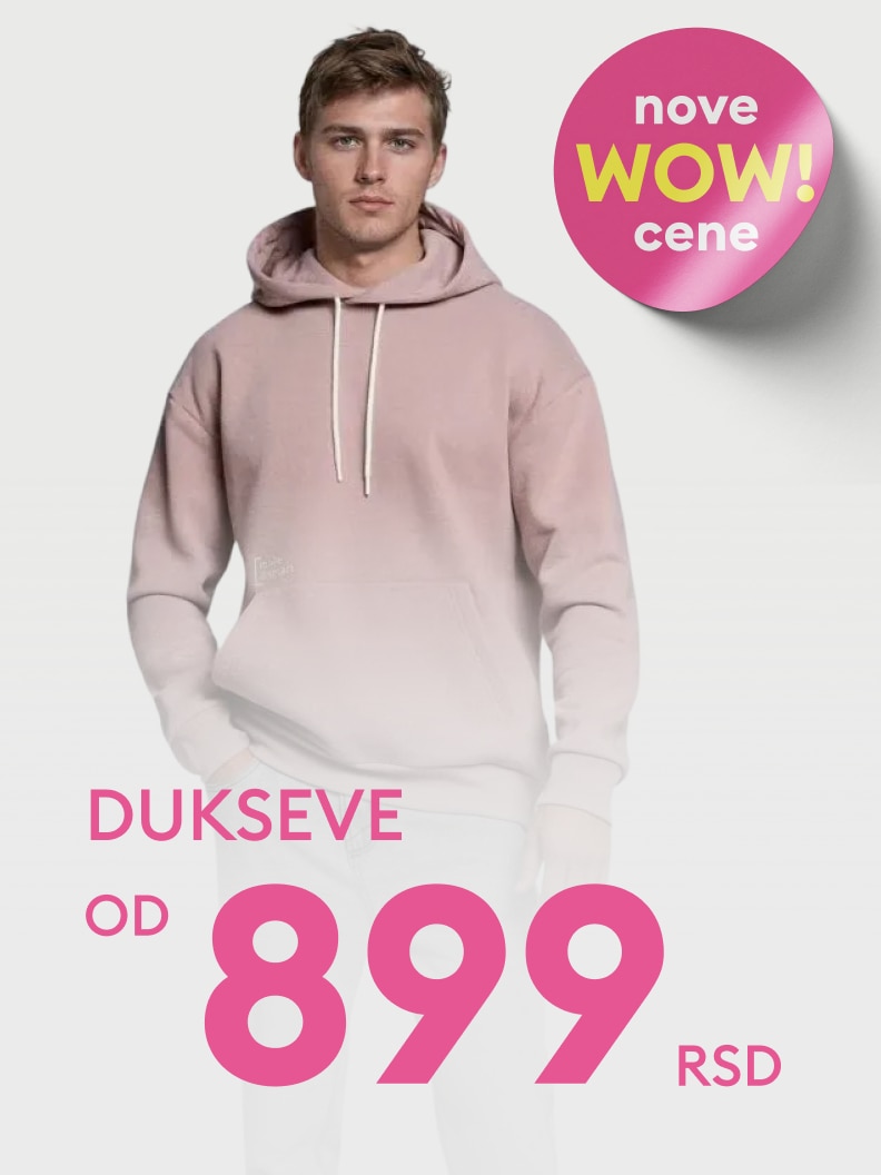 Duksevi dostupni po cenama već od 899 RSD. Iskoristite promotivnu ponudu uz nove WOW cene i obnovite garderobu modernim i udobnim modelima.