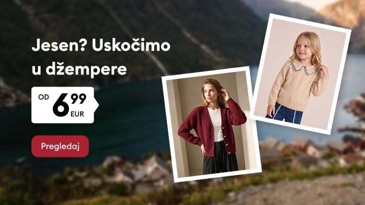 Promocija džempera za žene i djecu po povoljnoj cijeni za jesenske kombinacije.