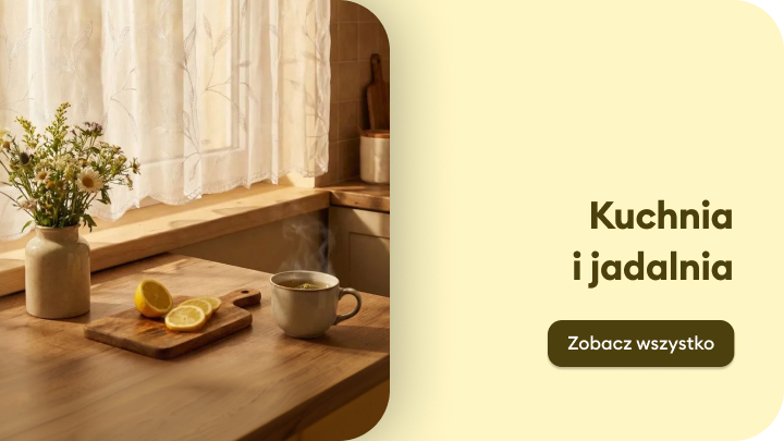 Odnośnik do kategorii produktów do kuchni i jadalni, zachęcający do przeglądania oferty i inspiracji do aranżacji.