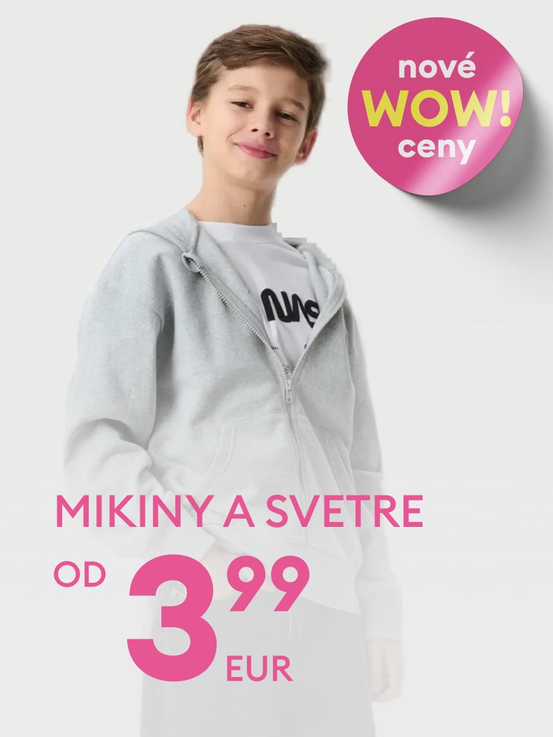 Mikiny a svetre od 3,99 EUR. Nové WOW ceny – atrakcyjne promocje na odzież codzienną. Komfort i styl w przystępnej cenie dla każdego. Idealne na różne okazje, dostępne teraz w wyjątkowej ofercie.