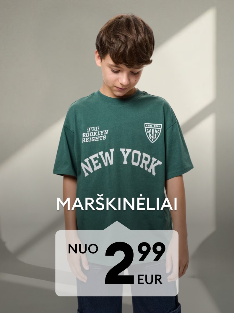 Vaikiški marškinėliai kasdieniam dėvėjimui už specialią kainą nuo 2,99 EUR