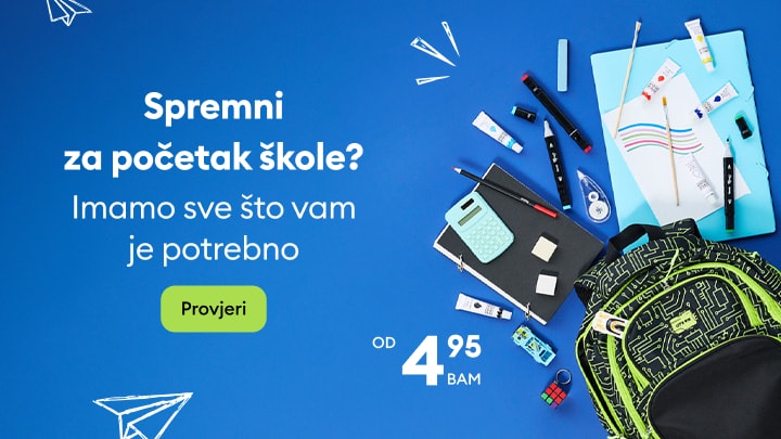 Promocija školskog pribora i ruksaka za početak škole po povoljnim cijenama.