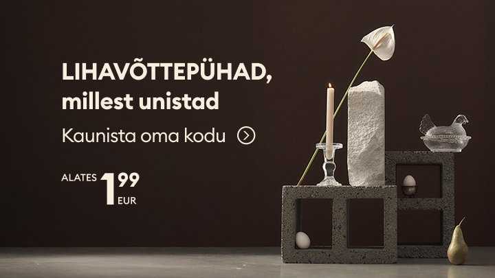 Reklaam, mis kutsub lihavõtteks kodu kaunistama ning tutvustab kodusisustuse sooduspakkumisi ja ideid.