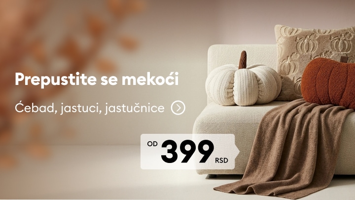 Ponuda ćebadi, jastuka i jastučnica za udobniji i topliji dom po ceni od 399 RSD