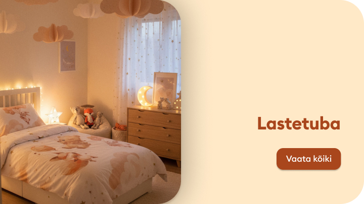 Link lastetoa sisustuse ja toodete vaatamiseks; annab ettekujutuse hubasest ja lapsele sobivast magamistoast.