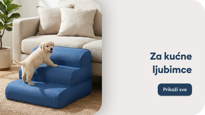 Stepenice za kućne ljubimce koje pomažu psu da se bezbedno i lako popne na sofu.