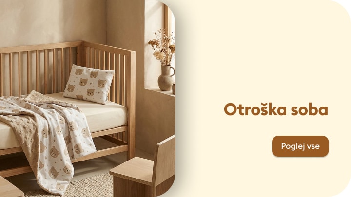 Navdih za opremo otroške sobe z otroško posteljico in posteljnino za najmlajše