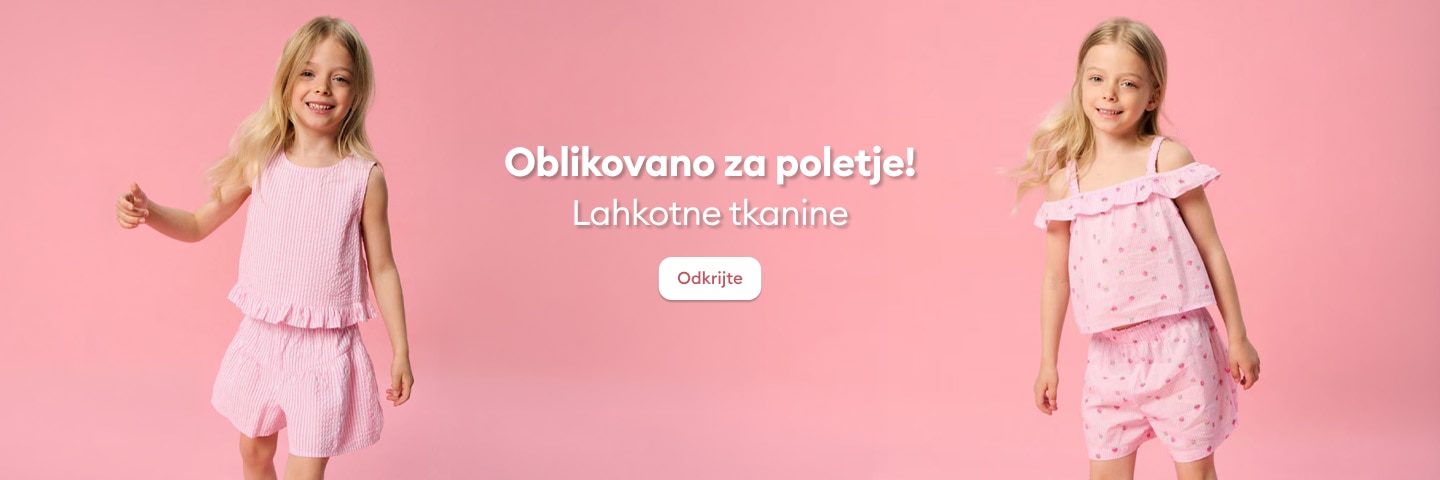 Poletna otroška oblačila iz lahkotnih tkanin za udobno in zračno nošenje v toplih dneh