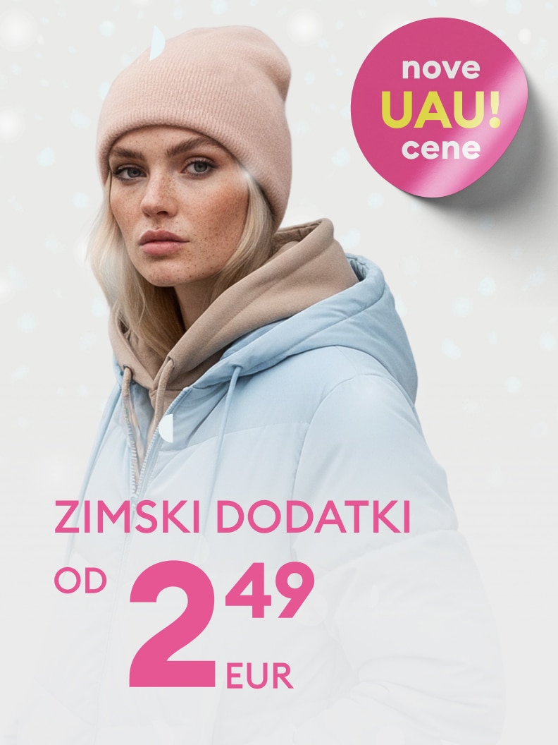 Promocja na zimowe akcesoria, dostępne od 9,99 PLN. Oferta wyróżniona hasłem 