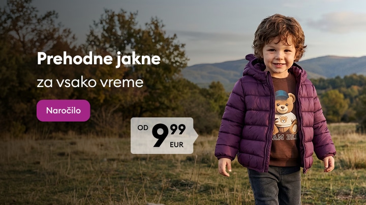 Otroška prehodna jakna za različne vremenske razmere po ugodni ceni.