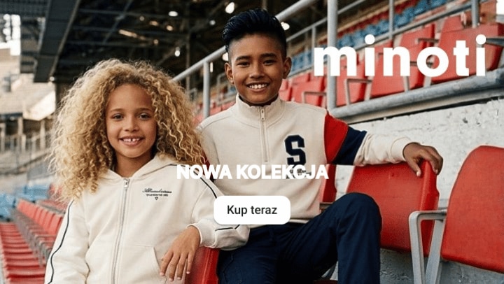 Dzieci prezentują sportową kolekcję odzieży Minoti inspirowaną stylem casual i aktywnym wypoczynkiem.