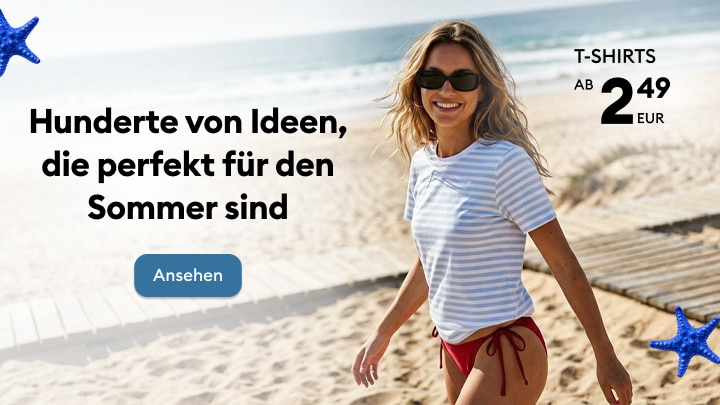 Sommerliche Damenmode mit günstigen T-Shirts für Strand- und Freizeitlooks entdecken