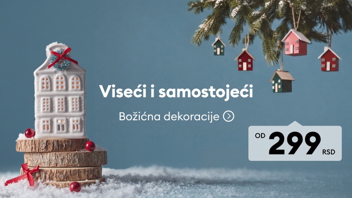 Božićne viseće i samostojeće dekoracije za praznično uređenje doma po ceni od 299 RSD
