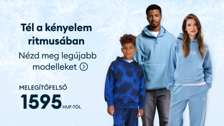 Téli kollekció – kényelmes és stílusos melegítőfelsők már 1595 HUF-tól. Fedezd fel a legújabb modelleket, amelyek tökéletesek a hideg hónapokra. Ideális választás a mindennapi kényelemhez és divathoz.
