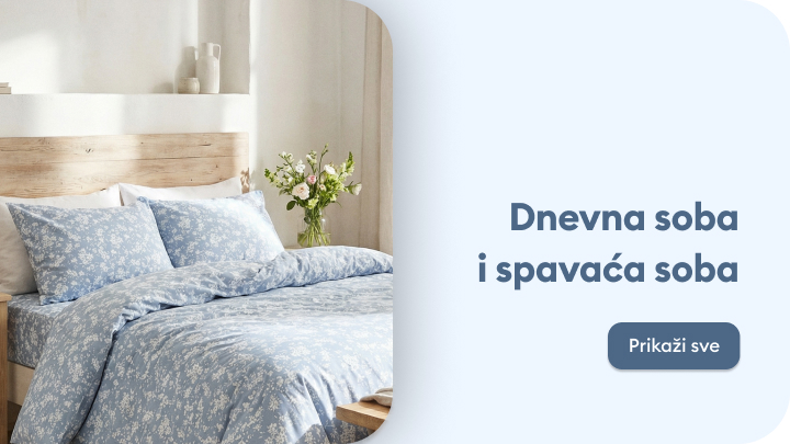 Promocija kategorije proizvoda za dnevnu i spavaću sobu, namenjena inspiraciji i izboru opreme za uređenje doma.