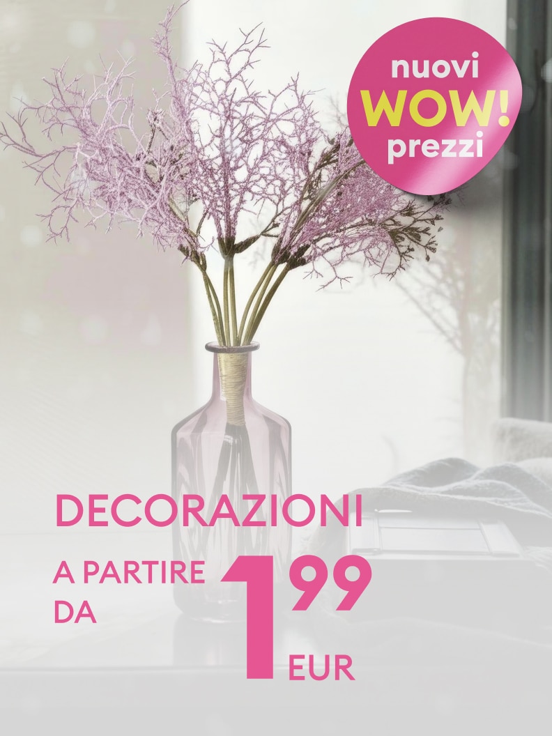 Decorazioni eleganti disponibili a partire da 1,99 euro. Scopri la magia dei nuovi prezzi WOW! Ideali per arricchire ogni spazio della tua casa con stile e classe. Perfette per creare un'atmosfera unica e accogliente. Scegli la tua preferita e valorizza i tuoi ambienti!
