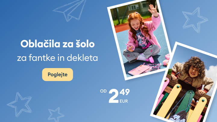 Promocija šolskih oblačil za deklice in dečke z ugodnimi cenami pri blagovni znamki Reserved.